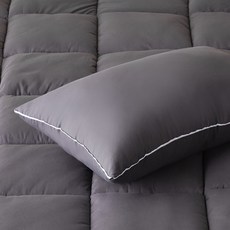 la pomme 諾爾維克 重量調整 飯店 基礎款 枕頭, 炭灰色, 2個