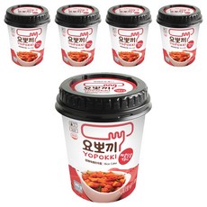 YOPOKKI 辣炒年糕杯 韓國原裝進口 微波即食, 140g, 5個