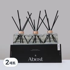 아베스트 클리어 디퓨저 3p + 리드스틱 15p 세트, 2세트, 레몬라벤더