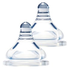 sillymann 100%鉑金矽膠奶嘴 四階段 柔軟矽膠 防脹氣孔 耐熱 易清洗, 6個月以上, 2個