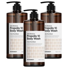 메디레머디 프로폴리스 10 모이스처 바디워시 프루티플로럴머스크, 3개, 1L