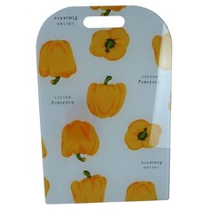 青椒圖案圓形砧板, 黃色的