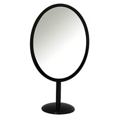 미로라인 블랙라인 360도 타원형 탁상거울, 블랙