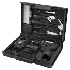 WORX 威克士 台灣公司貨 12V鋰電無刷衝擊電鑽87件精選套裝組 WE211.4, 1組