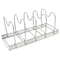 Caiofuren 可調式鍋蓋架 可伸縮 可個別使用, 1個, 不鏽鋼 銀色