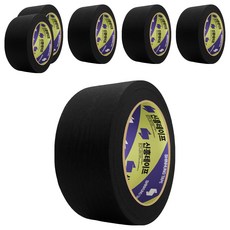 신흥테이프 마스킹 테이프 검정 48mm x 40m, 6개