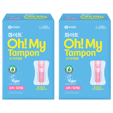 화이트 오마이 탐폰, 슈퍼, 12개입, 2개