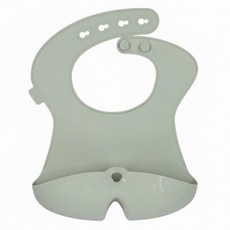 b.box 矽膠圍兜, 莫蘭迪綠, 1入, 1個