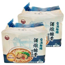 台酒麵攤 酒燉排骨風味湯麵, 內附藥膳料理酒 Set 5包, 10包