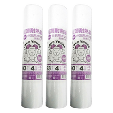 LOVe YOUnG 樂芙羊 捲筒耐熱袋, 超薄, 耐熱100℃, 4斤, 38 x 51cm, 93入, 3個