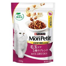 MonPetit 貓倍麗 成貓 高纖化毛配方乾糧, 海洋魚, 450g, 1包