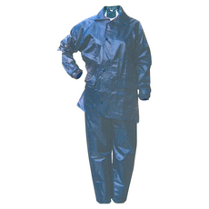 雙龍牌 機車型雙拉鍊套裝雨衣 TY066 聚酯纖維 聚氯乙烯(PVC), 深藍色