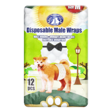 Pet Village 魔法村 公狗專用拋棄式禮貌帶, M(66 x 20cm), 12片, 1包