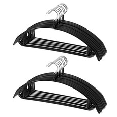 코멧 홈 어깨 뿔 방지 논슬립 옷걸이, 블랙, 20개