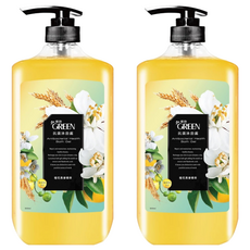 GREEN 綠的 抗菌沐浴露 橙花燕麥, 1L, 2瓶