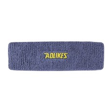 aolikes 奧力克斯 2108毛巾頭帶 吸濕排汗 柔軟舒適, 36cm, 藍灰, 1個
