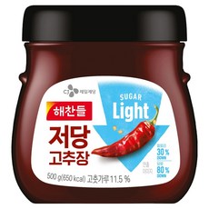 해찬들 저당 고추장, 500g, 1개