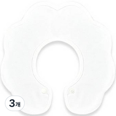 베이키즈 롤링 턱받이, 22무지아이보리, 1매, 3개