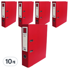 영오 2공 레버아치 LA 바인더 7cm, 적색, 10개