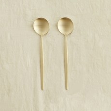 Nothyang 方字鍮器 皇家餐具湯匙, 金色, 2個