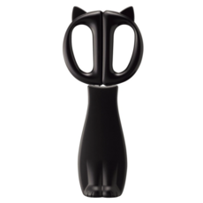 KAI 貝印 Nyammy 貓咪廚房剪刀 附蓋, 黑貓, 1組