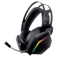 FOXXRAY 狐鐳 異星響狐 USB電競耳麥 50mm 驅動單體 虛擬7.1聲道 RGB燈光效果 柔軟耳罩, FXR-SAU-36, 黑色