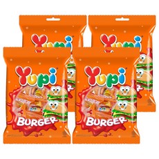 Yupi 漢堡QQ糖, 84g, 4袋