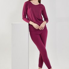 발데블랑코 여성용 초극세사 기모 상하 내의 세트