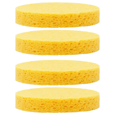 Velotti 身體清潔厚海綿海綿 2p, 黃色的, 2個