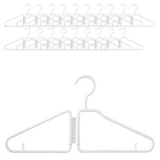 비긴투올 접이식 휴대용 옷걸이, 화이트, 20개