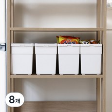 IRIS OHYAMA 愛麗思歐雅瑪 收納盒 BU-200 7L, 白色, 8個