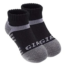 GIAT 吉亞特 兒童款 類繃萊卡運動機能襪 - 台灣製造, 80%棉, 20%彈性纖維(萊卡), M(適腳底長14-18cm), L(適腳底長18-22cm), 黑灰色, 1雙