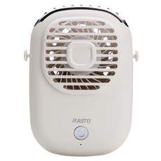 RASTO RK13 隨身型頸掛式充電風扇, R-PCF013, 白色