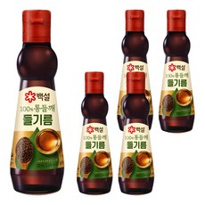 백설 100% 통들깨 들기름, 320ml, 5개