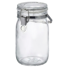 日本星硝 手提扣式玻璃密封醃漬罐, 1罐, 1L