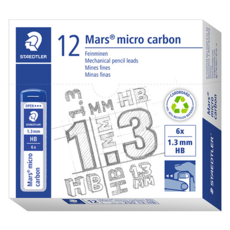 STAEDTLER 施德樓 Mars Micro Carbon 250 自動鉛筆芯 HB, 1.3mm, 12入
