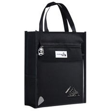 大容量學生補習手提書袋 帆布材質, 黑色, 28.5 x 34 x 12cm