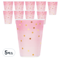Blinn 粉紅色大理石圓點一次性紙杯 8 盎司, 10個, 5組