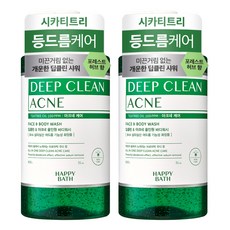 해피바스 딥클린 티트리 아크네 케어 올인원 바디워시 아로마틱 우디 향, 900g, 2개