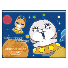 好想兔 A4多用途網狀收納袋, 外太空 藍色, 1個