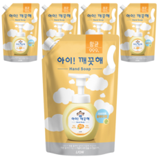 LION 獅王 趣淨 洗手慕斯補充包 痱子粉香, 1.8L, 5包