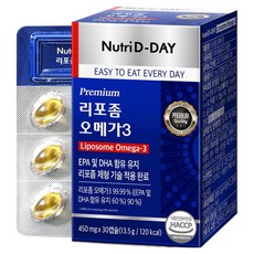 Nutri D-DAY 頂級脂質體Omega-3 13.5g, 30錠, 1個