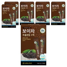 골든허브 20배 농축 보이차 추출분말 스틱, 1g, 100개입, 6개