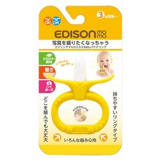 EDISON mama 嬰幼兒趣味潔牙器 3個月以上, 潔牙器, 香蕉, 1個