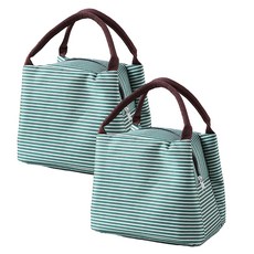 Moneyful 迷你上班族保溫保冷便當袋, 綠色, 2個