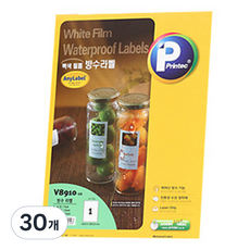Printec 防水標籤 V8910-10, 1格, 30個