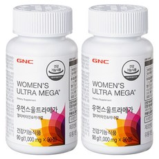 GNC 우먼스 울트라메가 멀티비타민 앤 미네랄, 90정, 2개