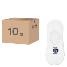 si ner socks 女款 USA小熊船型襪 10雙