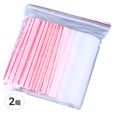 咪咪購物 透明夾鏈袋 2組 PE材質 密封保鮮 防塵防潮, 0號(6 x 4cm), 16包