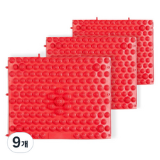 비제스코 발바닥 건강 마사지 지압 매트 VIV-B2, 레드, 9개